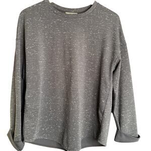 VINCE | Navy Blue Speckle Crew Neck French Terry Sweatshirt Zipper back | Small